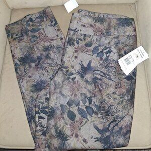 Lisette L Montreal Fit to Flatter Pull On Pants NWT Sz 12 Autumn Floral